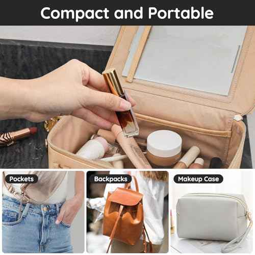 Segbeauty Glass Perfume Bottle Set, 5 Pack of 10ML Mini Travel Atomizer Sprayer for Perfume, Empty Refillable Press Pump Bottle Cologne Dispenser Perfume Spray Bottles Sample Case Travel Essential