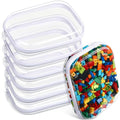 6-Pack Clear Hard Zipper Cases | Storage Organizer Bags