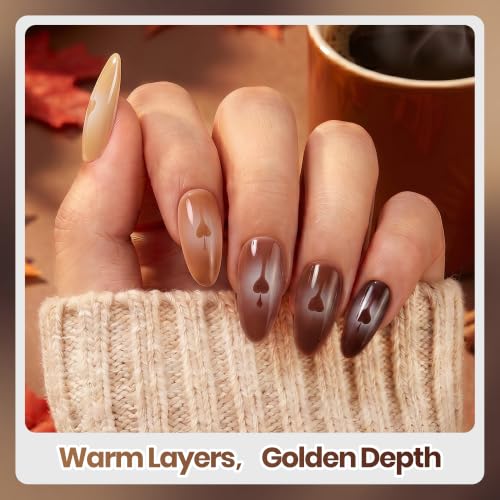 Beetles Brown Gel Polish Set - 6 Fall Colors
