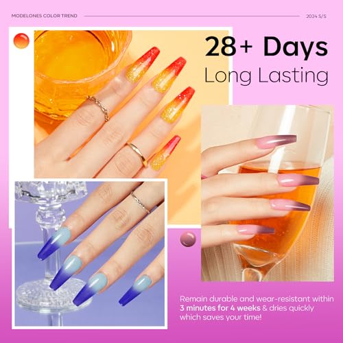 modelones Color Changing Gel Nail Polish Gel Nail Polish Top Coat