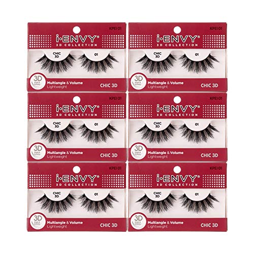 i?ENVY 6 Pairs False Eyelashes 3D Glam Collection Multi-Angle & Volume Lashes