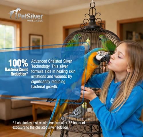 PetSilver Chicken Wound Spray - Natural Healing Solution for Birds