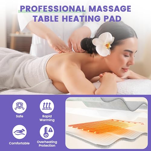 PARMOOM Professional Massage Table Warmer Heating Pad - 8 Heat Settings, 30" x 71"