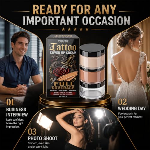 Tattoo Cover Up Makeup Waterproof Concealer Set