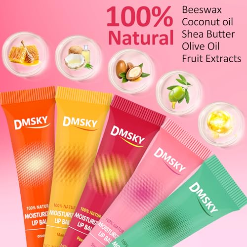 Dmsky Lip Gloss Bulk 12-Pack with Shea Butter - Clear High Shine
