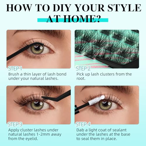 D-Curl Lash Clusters 144Pcs 8-16mm Extension