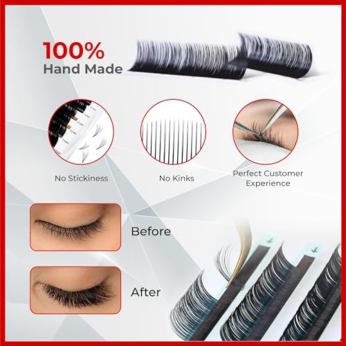 Ellipse Flat Eyelash Extensions C/D Curl 0.20mm Mixed Length