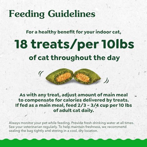 FELINE GREENIES SMARTBITES HEALTHY INDOOR Natural Treats for Cats, Chicken Flavor, 2.1 oz. Pouch