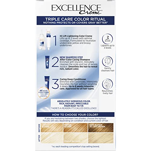 L’Oréal Paris Excellence Universal Nudes Permanent Hair Color, Ammonia Free Hair Dye for Gray Hair Coverage, 4N Natural Dark Brown, 1 Hair Dye Kit