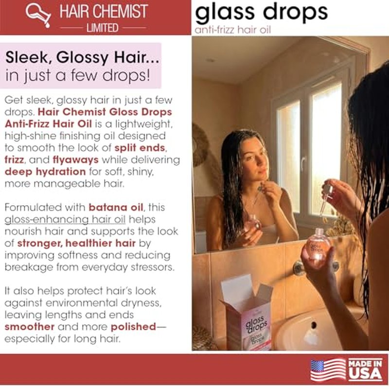 Hair Chemist Gloss Drops Anti-Frizz Hair Oil - 3.38 oz