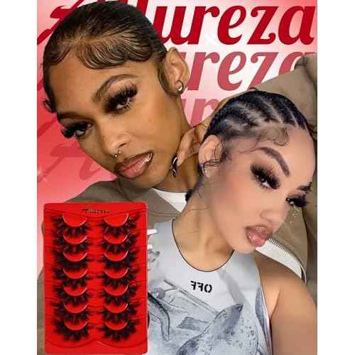 Strip Lashes That Look Like Lash Clusters 12-20mm 80D Volume False Eyelashes Wispy Soft Curly Eye Lashes 7 Pairs Waterproof Faux Mink Lashes Big Personality Red Box Lashes, by Allureza