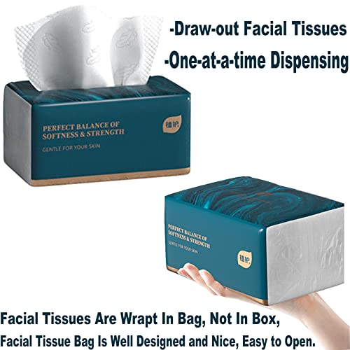 Small Soft Facial Tissue, Bag Cover, NOT In Box, Disposable Facial Napkin, Material Wood Pulp Fiber NOT COTTON, White Facial Paper Tissue, 4-Ply, 4 Packs, 480 Sheets per Pack