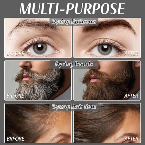Henna Eyebrow Tint Kit - Professional Smudge-Proof Color Dark Brown