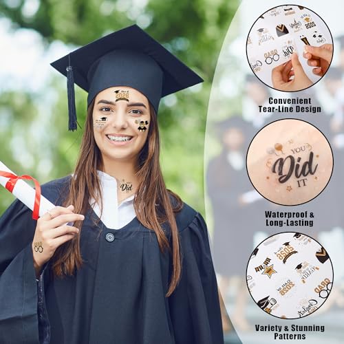 Graduation Temporary Tattoos 144 Pack - Party Supplies