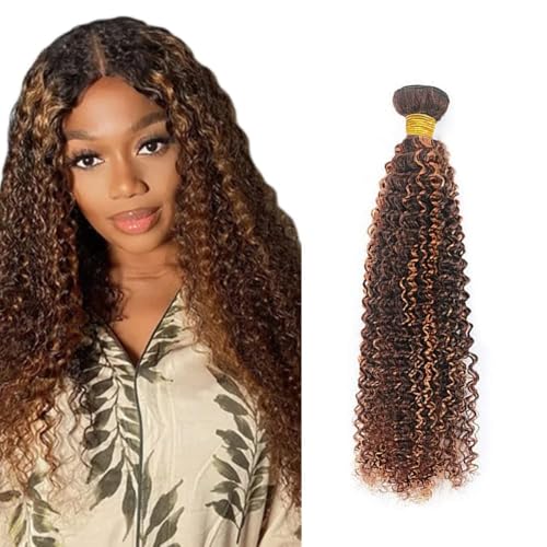 Freiuoke 34" Kinky Curly Hair Bundle 4/30 Brazilian Virgin