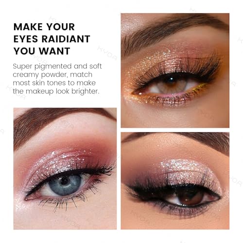 KYDA 10 Colors Glitter Eyeshadow Palette - Shimmer & Matte