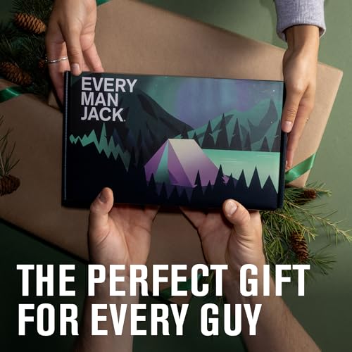 Every Man Jack Men's Body Wash Gift Set - 3 Invigorating Winter Scents - Deeply Cleans, Hydrates with Naturally Derived Ingredients - 13.5 oz (3 pack)