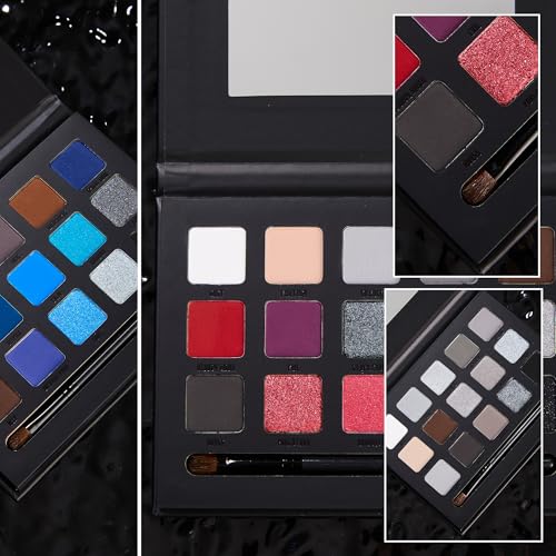 VANERIA 15-Color Smoky Eyeshadow Palette - Goth Makeup