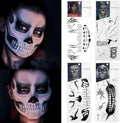 Halloween Face Tattoos - Devil & Skeleton Mouth Designs