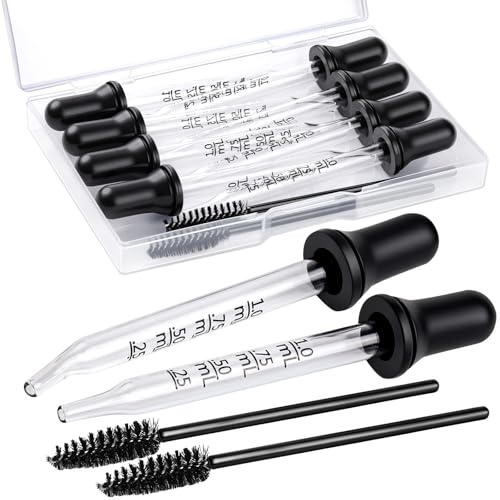 Glass Eye Dropper Set 10pcs with Cleaning Tools - 1ml