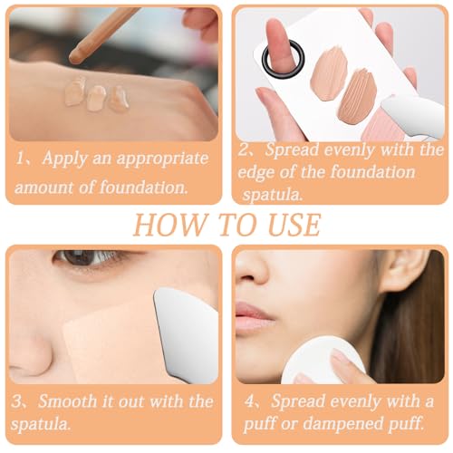 3-Piece Makeup Spatula & Palette Tray Set – Foundation Mixing