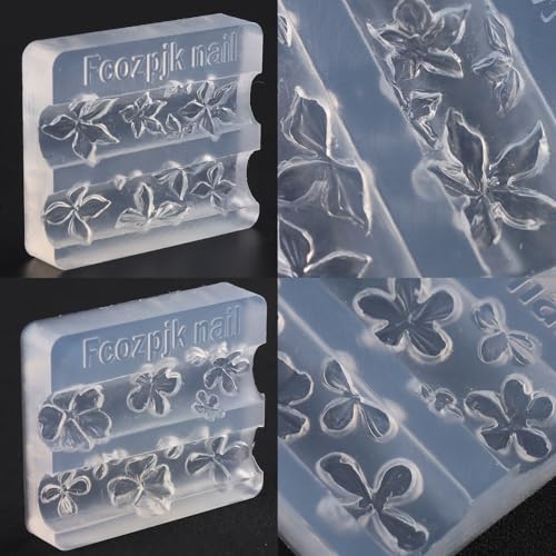 3D Flower Silicone Nail Molds with Carving Pen Kit