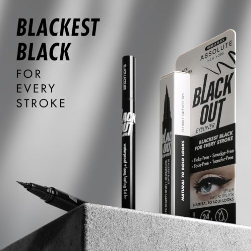 Absolute New York Super Slim Felt Tip Liquid Eyeliner Black