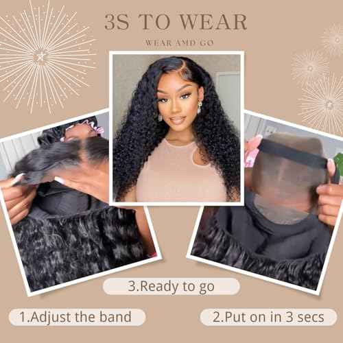 20 Inch Glueless Wigs Human Hair Pre Plucked Pre Cut 5x5 HD Lace Closure Wigs Human Hair Deep Wave Human Hair Wigs For Black Women 180% Density Brazilian Virgin Deep Wave Lace Front Wig