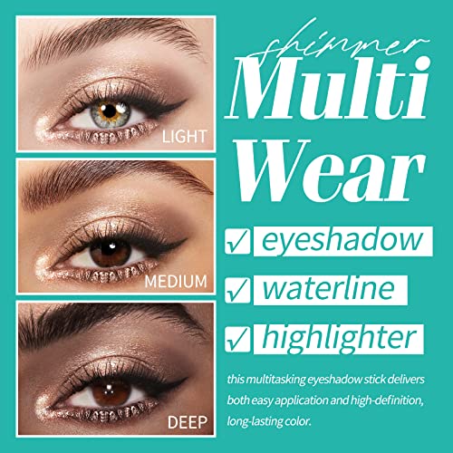 KIMUSE Waterproof Eyeshadow Stick Duo - Creamy Highlighter Pencil Set