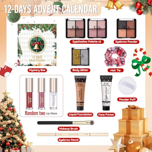 12-Day Christmas Makeup Advent Calendar for Women & Teens