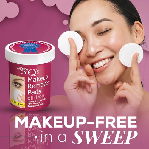 Andrea Eye Q Oil-Free Eye Makeup Remover Pads, 65 Count