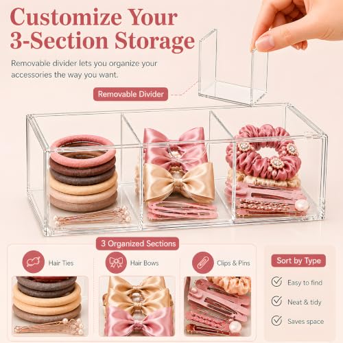 Hair Accessories Organizer with Removable Divider