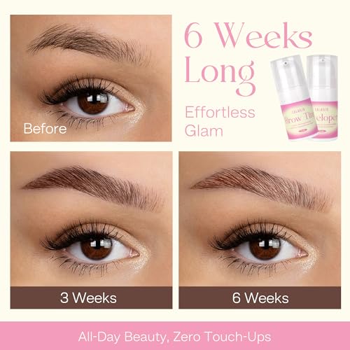 Eyebrow Tint Kit - Natural Brown Color, 6+ Weeks Long Lasting