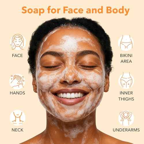 Kojic Acid Complexion Brightening Soap Bar with Vitamin C, Turmeric, Retinol, Collagen & Hyaluronic Acid ? Brightening Face & Body Soap ? Supports Brighter Skin, Even Skin Tone ? 2 Pack