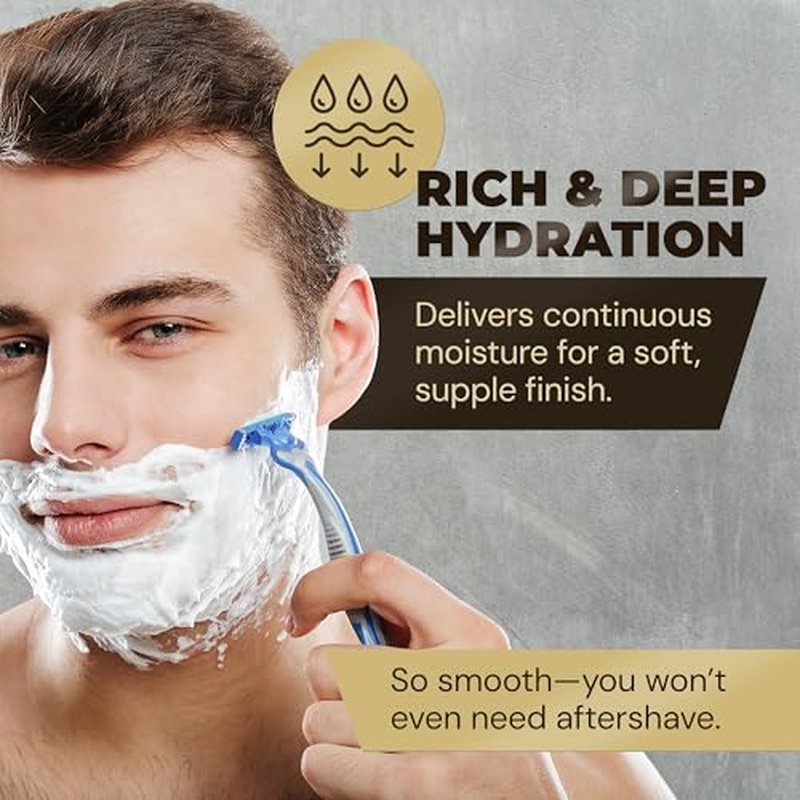 DeadeyeDick's 3-in-1 Shave Butter | Natural Shave Cream for Face, Head & Body | Gentle, Non-Irritating Formula for All Skin Types | 8 FL OZ
