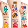 96 PCS Pre-Cut Vet Med Temporary Tattoos for Kids