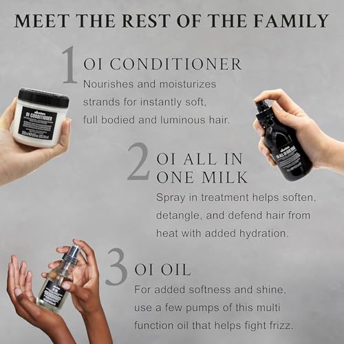 Davines OI Travel Set with OI Nourishing Shampoo & OI Conditioner & OI All In One Milk, for All Hair Types, Adds Silky-Smooth Shine & Volume, Softens And Restores Chemically Treated Hair