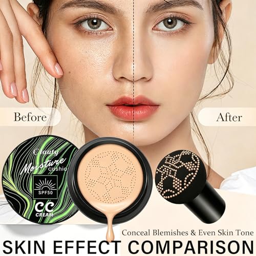 Air Cushion CC Cream Foundation Natural Finish Buildable Coverage for Flawless Skin - Natural