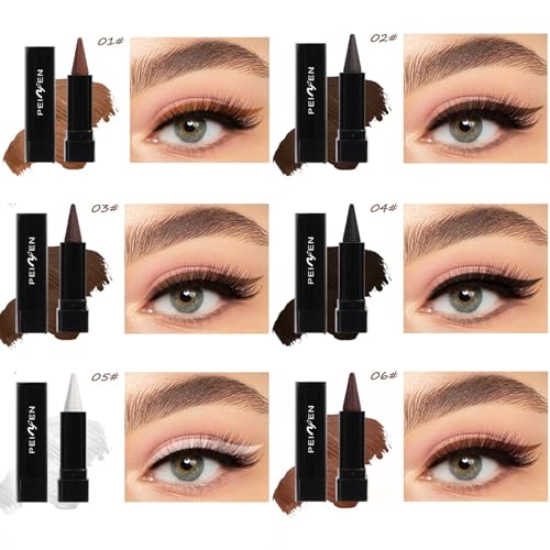6-Piece Eyeliner & Eyeshadow Stick Set - Matte & Shimmer