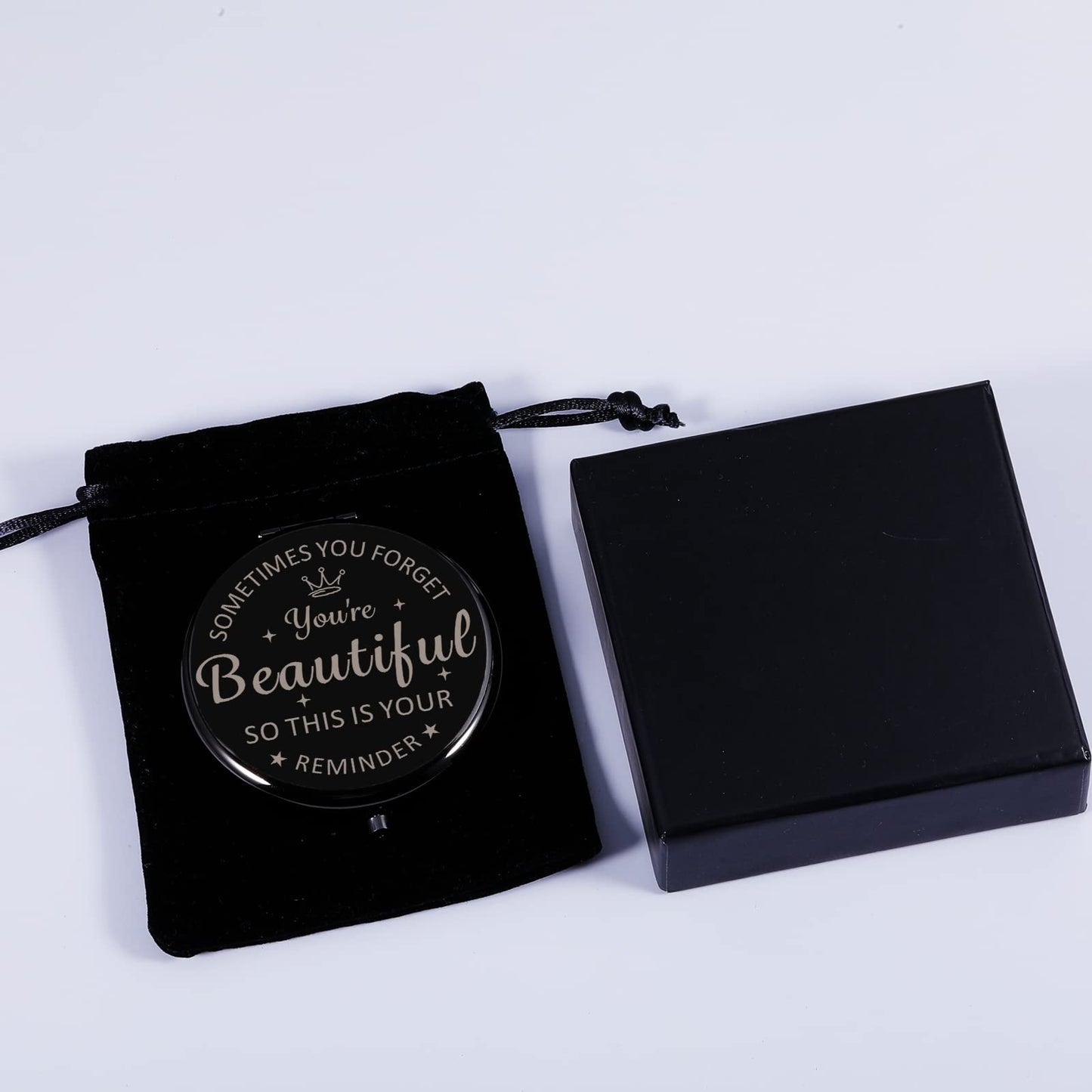 XPENMULBOJA 2025 Christmas Stocking Stuffer for Adult, Personalized Gifts for Women Girls, Compact Mirrors for Daughter Sister Friends, Pocket Mirror Small Gifts for Women