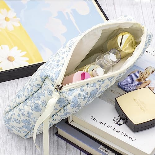 PAZIMIIK Quilted Makeup Bag Large Travel Cosmetic Pouch