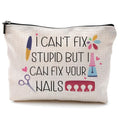 Nail Tech Gifts for Women Makeup Bag, Nail Tech Supplies, Gifts for Nail Technicians, Nail Lovers, Nail Tech Cosmetic Bag Toiletry Bag, Nail Artist Gifts, Manicurist Beautician Gifts