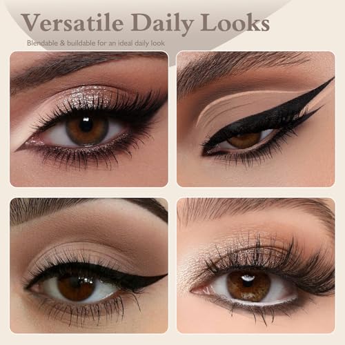 Matte Eyeshadow Palette 2-Piece Set - Nude Brown Shimmer & Matte