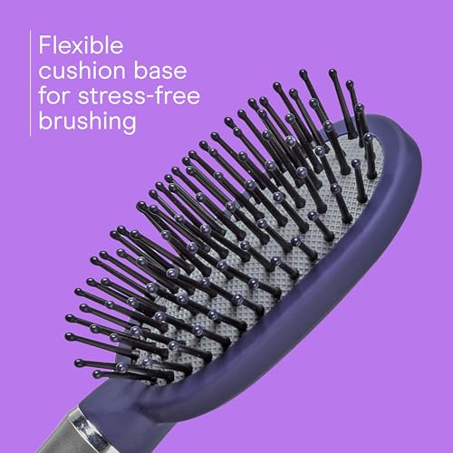 Mini Detangling Hair Brush Blue - Gentle, Travel-Friendly, Conair Totally Smooth