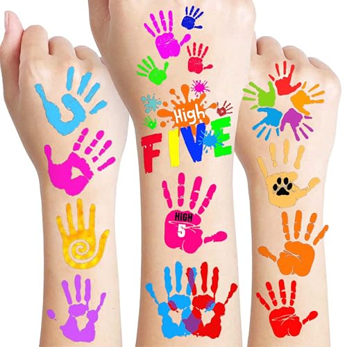 Hi Five Temporary Tattoos for Kids – 96-Piece Party Favors