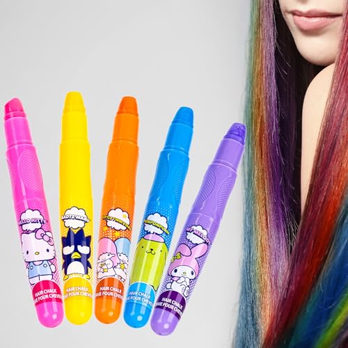 Hello Kitty & Friend Washable Temporary Hair Chalk Set for Kids - Ages 3+