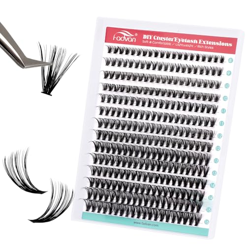 FADVAN 280pcs Fluffy Cluster Lashes 40D C-Curl 8-16mm Extensions