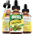 MYVIDAPURE Organic MORINGA OIL Moringa Oleifera Certified Organic 100% Natural Pure Virgin Unrefined for Face, Skin, Body, Hair, Lip, Nails Anti-Aging, Rich in Vitamin E (0.5 Fl Oz)