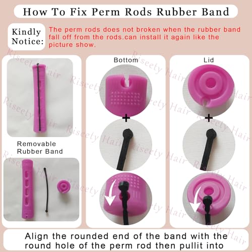 40 Pcs Beige Perm Rods for Short Hair - Plastic Cold Wave Rollers