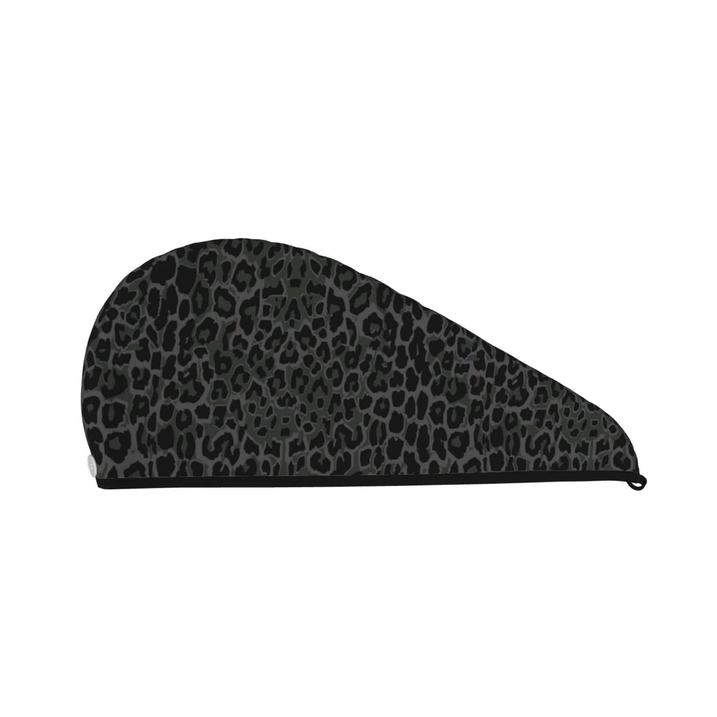 famliihw Leopard Hair Towel Wrap Microfiber Fast Drying Hair Turban with Buttons for Women Drying Curly, Long & Thick Hair